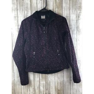 Harley Davidson Women's Size Small Purple & Black Full Zip Sweater Jacket EUC